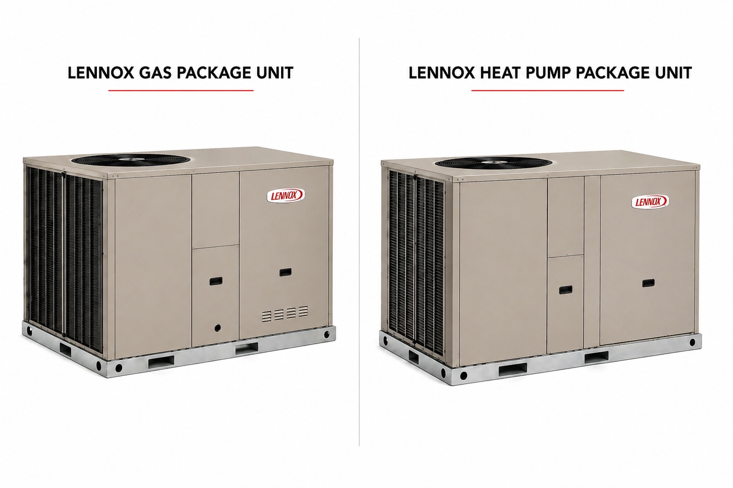 Lennox Gas Pack / Heat Pump Package Units